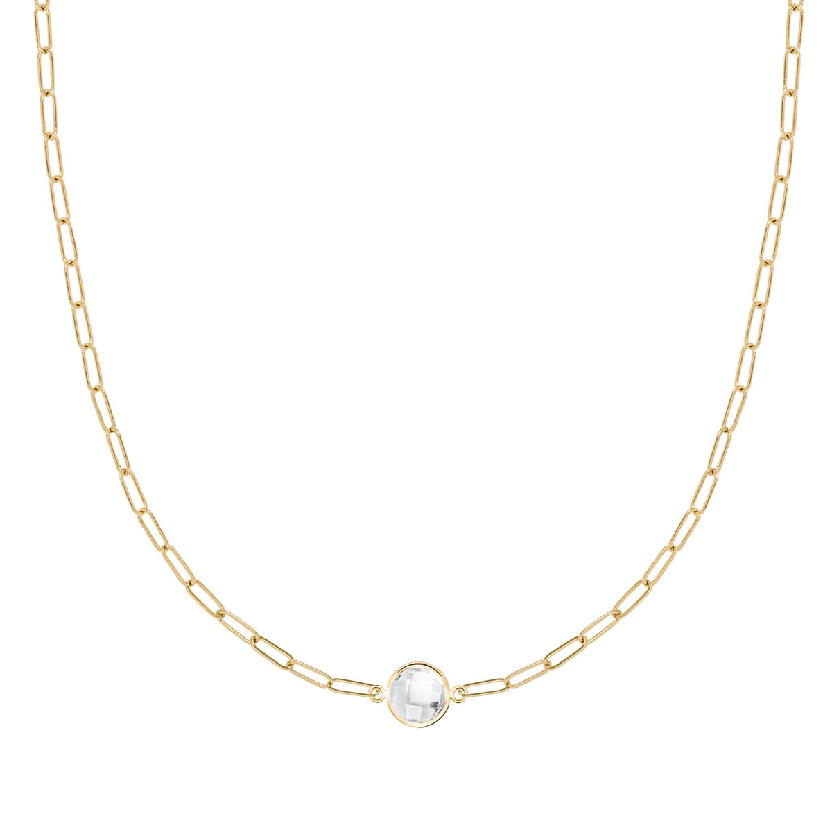 Grand 1 Birthstone Adelaide Mini Necklace in 14k Gold