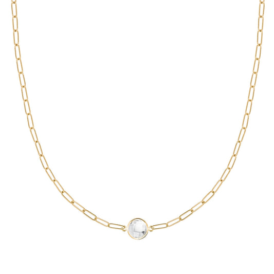 Grand 1 Birthstone Adelaide Mini Necklace in 14k Gold