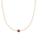 Grand 1 Ruby Adelaide Mini Necklace in 14k Gold (July)