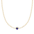 Grand 1 Sapphire Adelaide Mini Necklace in 14k Gold (September)