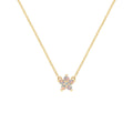 Greenwich Mini Flower Opal & Diamond Necklace in 14k Gold (October)