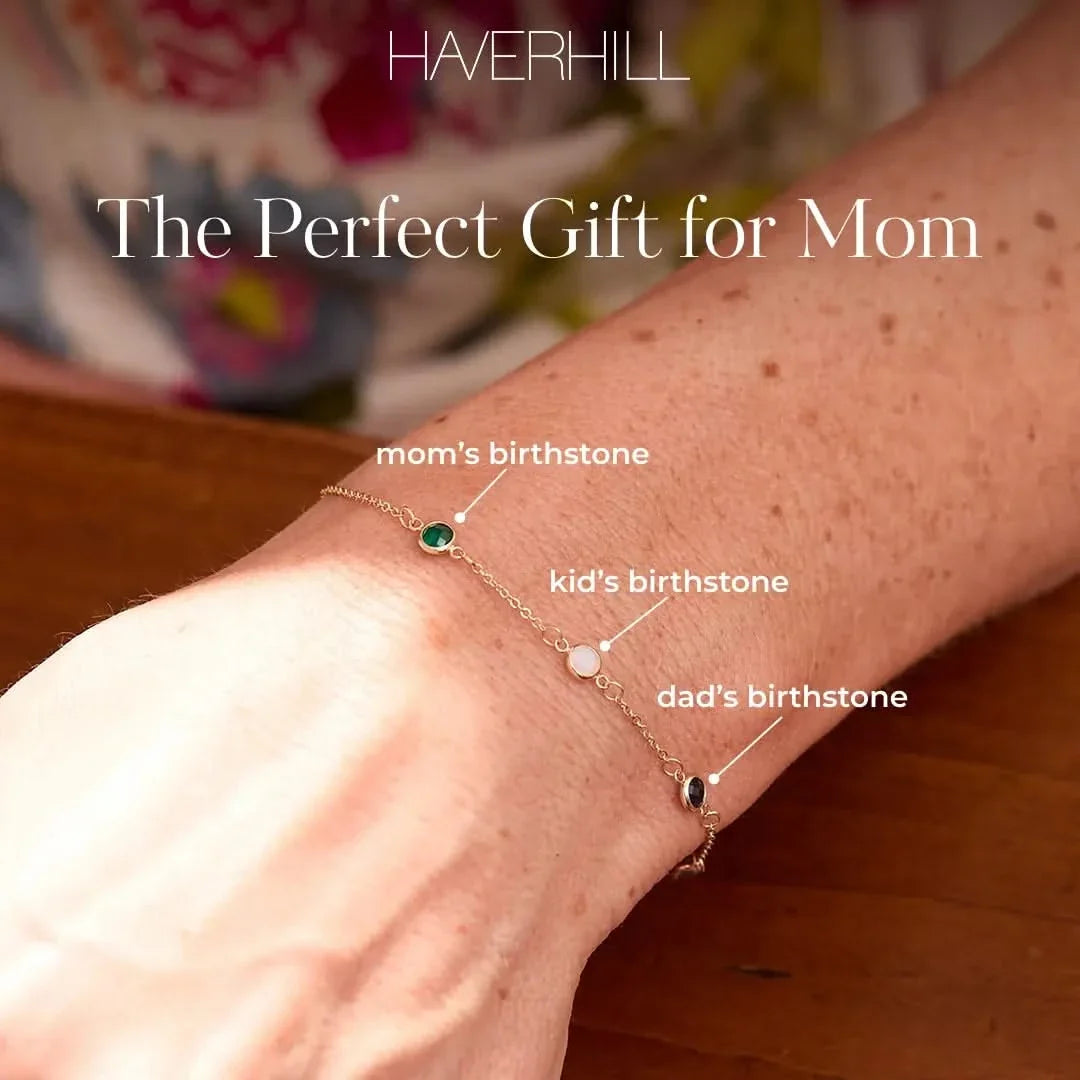 Petite 8 Birthstone Bracelet in 14k Gold