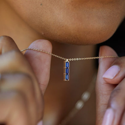 Providence 3 Birthstone Pendant in 14k Gold