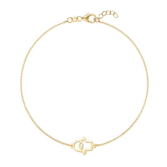 Hamsa Bracelet in 14k Gold