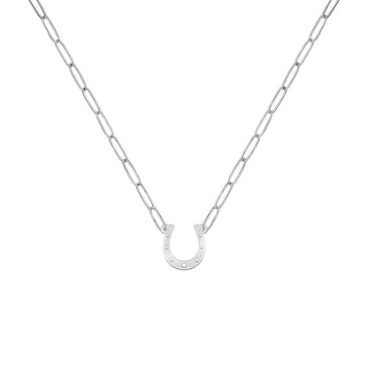 Small Horseshoe Adelaide Mini Necklace in 14k Gold