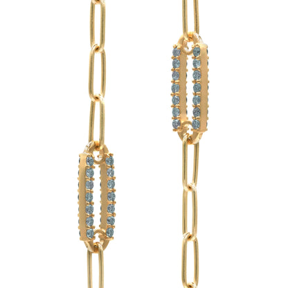 Adelaide 1 Pavé Alexandrite Link Bracelet in 14k Gold (June)