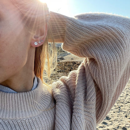 Letter Z Stud Earrings in 14k Gold