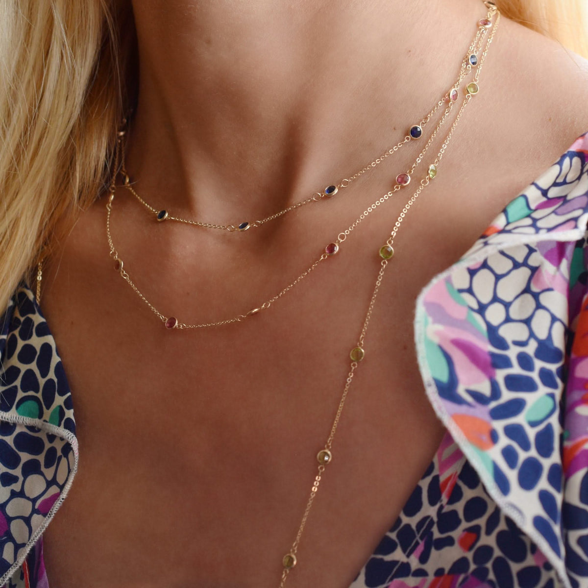 Bayberry 11 Birthstone Necklace in 14k Gold