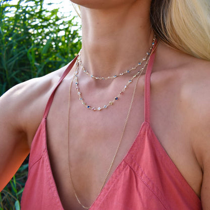 Newport Birthstone Necklace in 14k Gold