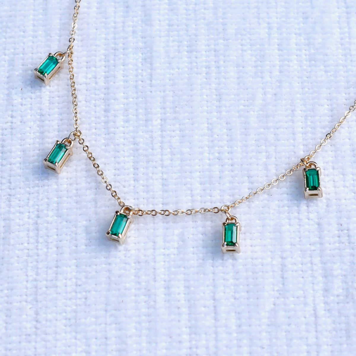 Providence 5 Birthstone Drop Necklace in 14k Gold