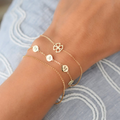 Clover Bracelet in 14k Gold