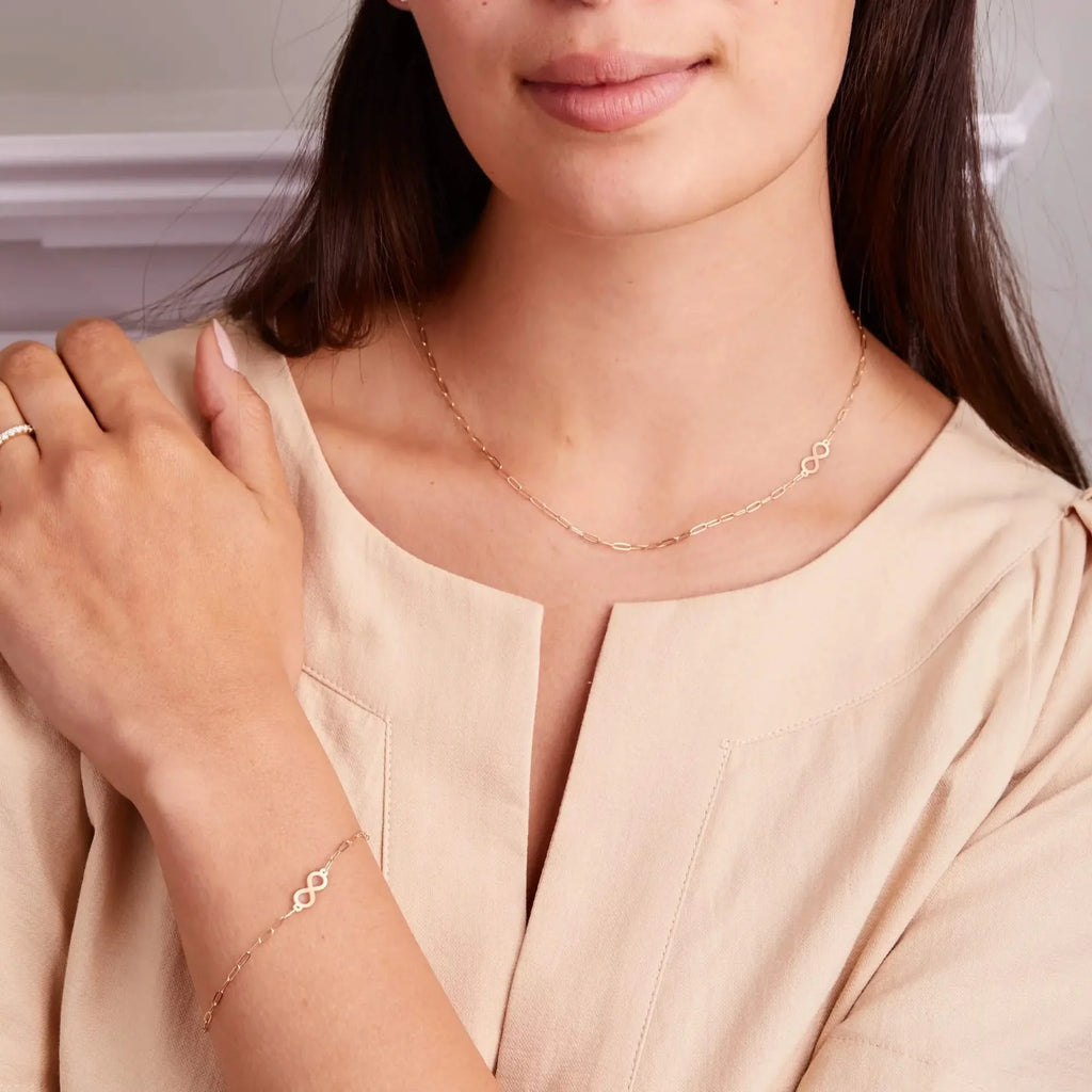 Infinity Adelaide Mini Bracelet in 14k Gold