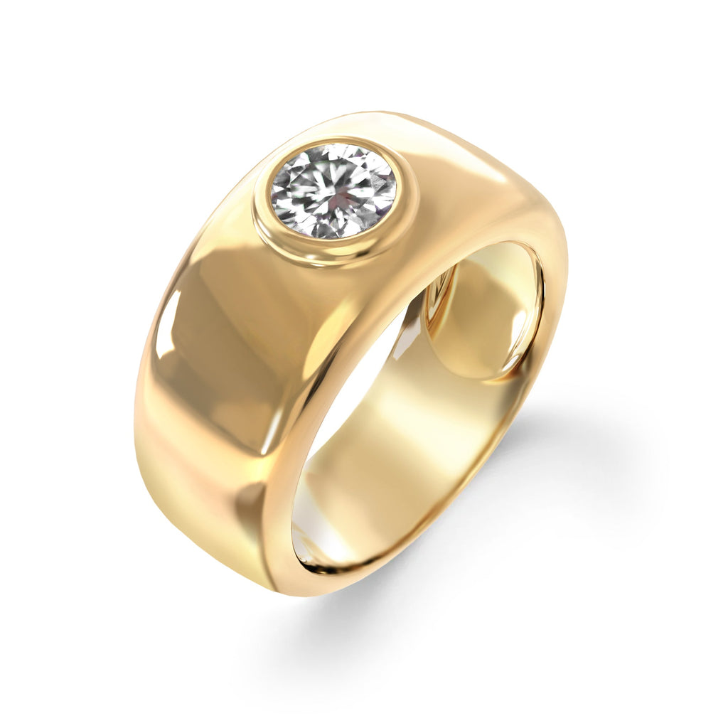 Jamestown Diamond Band Ring in 14k Gold (April)