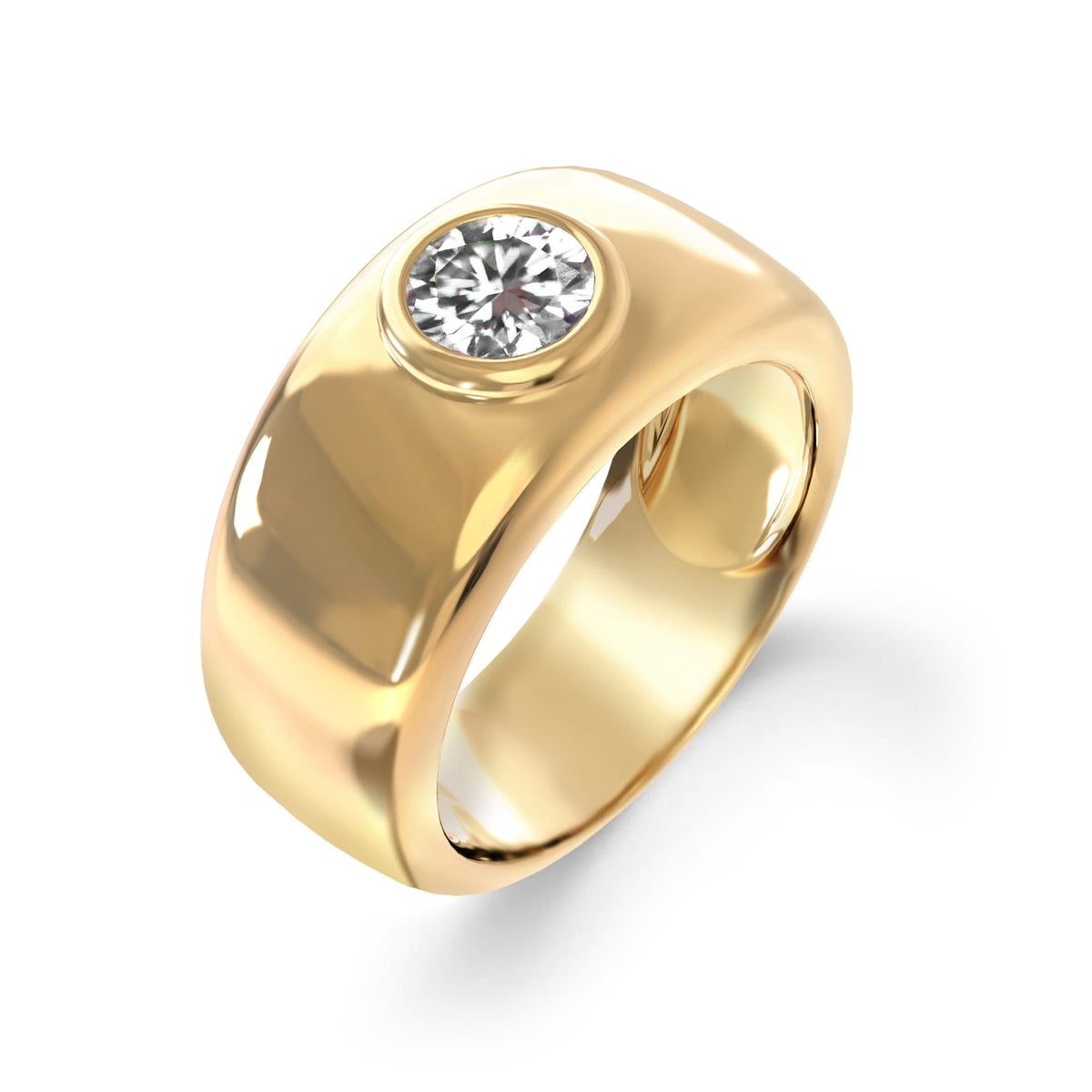 Jamestown Diamond Band Ring in 14k Gold (April)