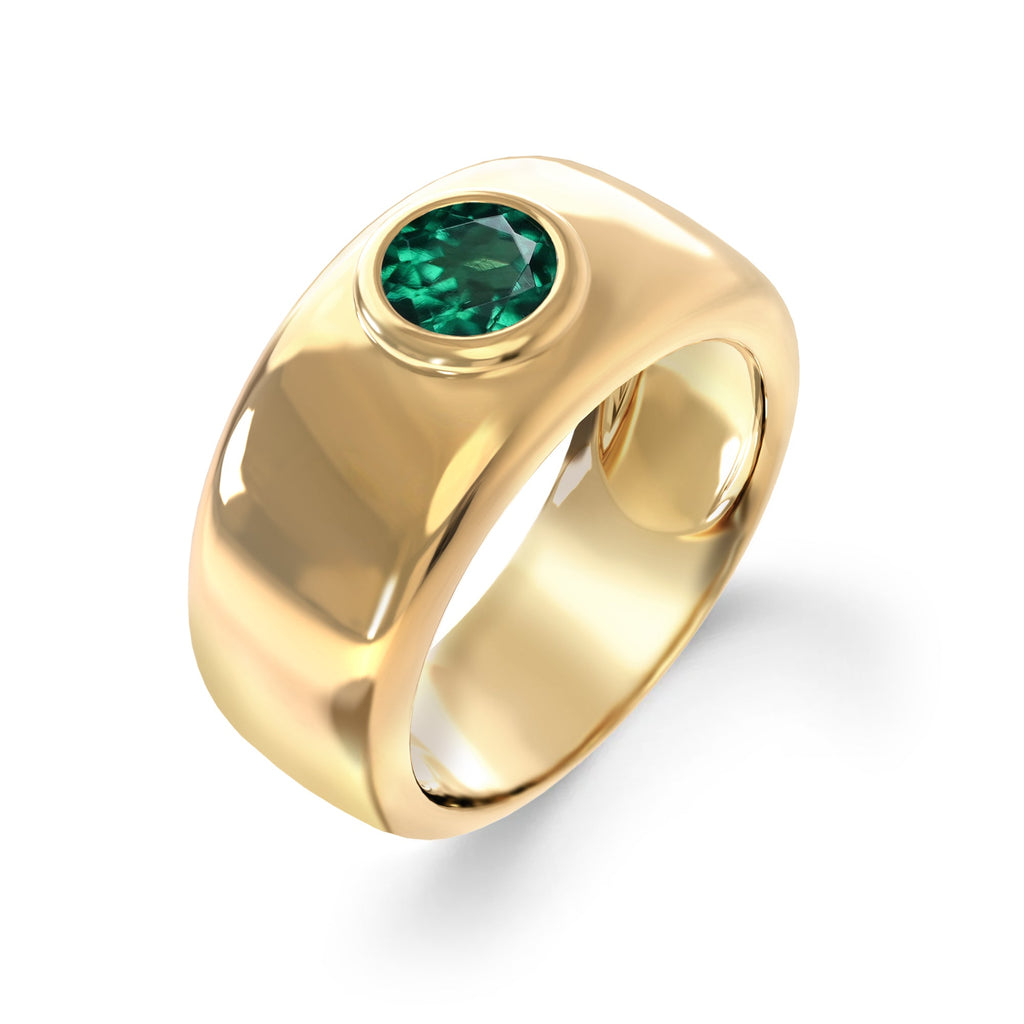 Jamestown Emerald Band Ring in 14k Gold (May)