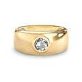 Jamestown White Topaz Band Ring in 14k Gold (April)