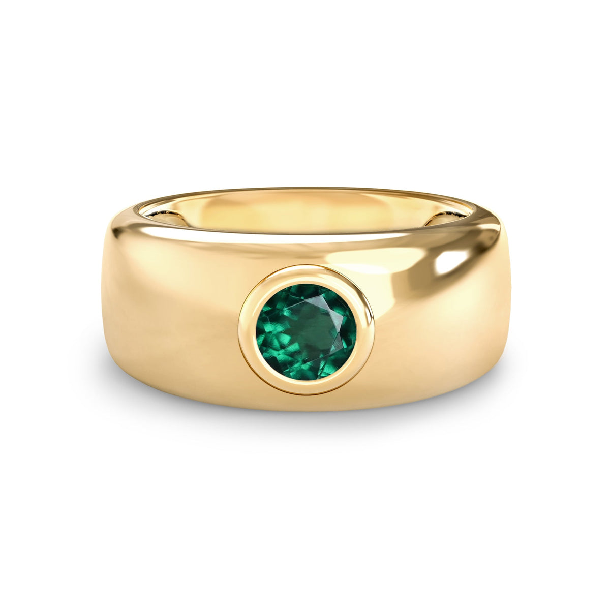 Jamestown Emerald Band Ring in 14k Gold (May)