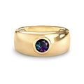 Jamestown Alexandrite Band Ring in 14k Gold (June)