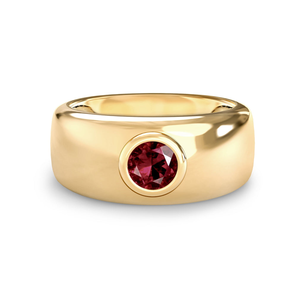 Jamestown Ruby Band Ring in 14k Gold (July)