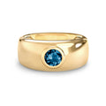 Jamestown Atlantic Blue Topaz Band Ring in 14k Gold (December)