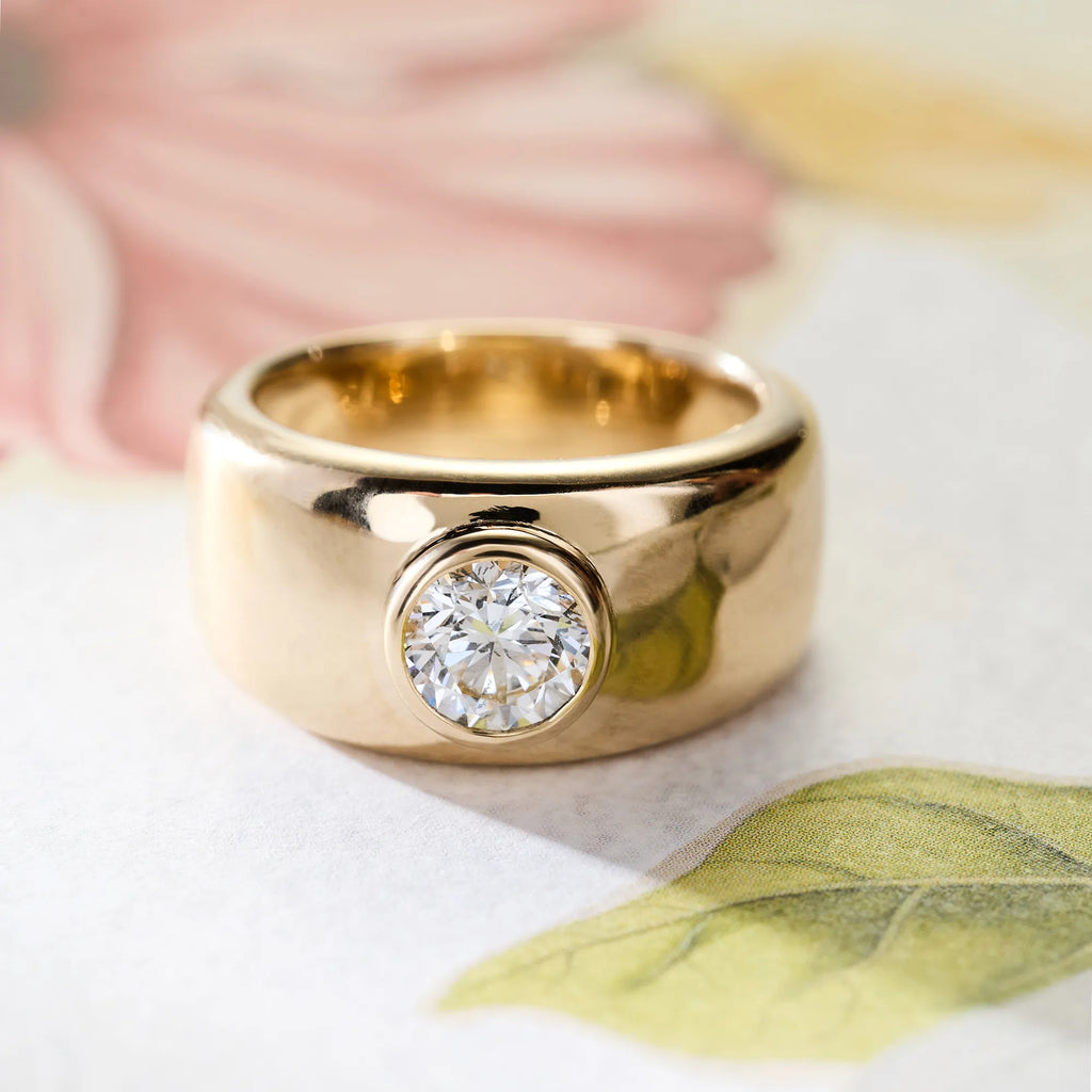 Jamestown Diamond Band Ring in 14k Gold (April)