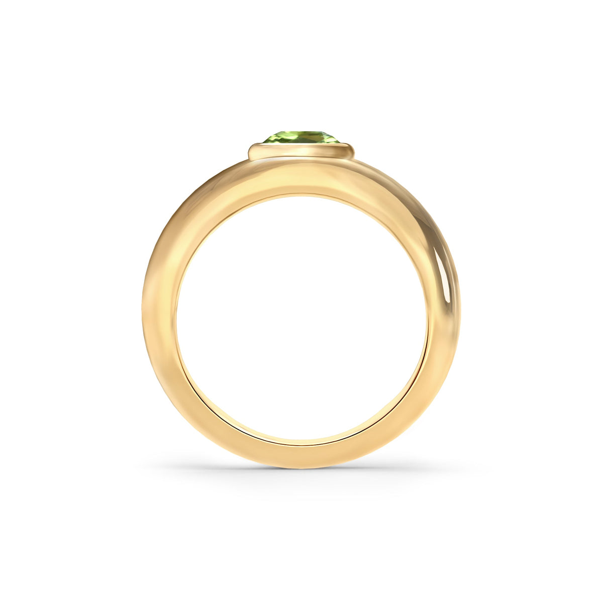 Jamestown Peridot Band Ring in 14k Gold (August)
