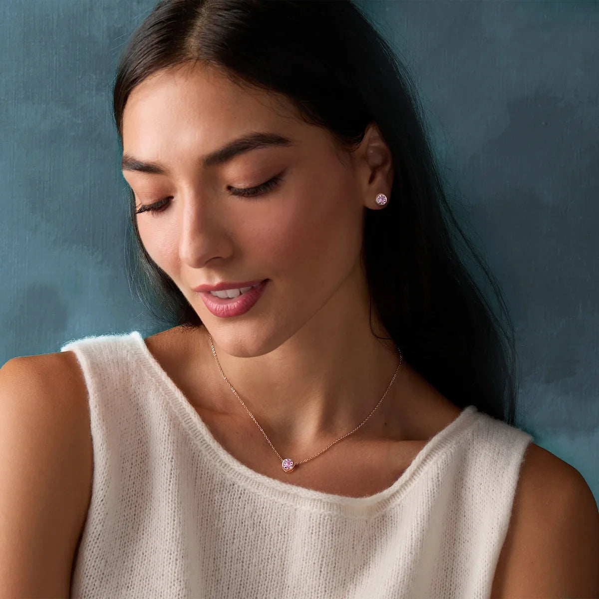 Jamestown Birthstone Stud Earrings in 14k Gold