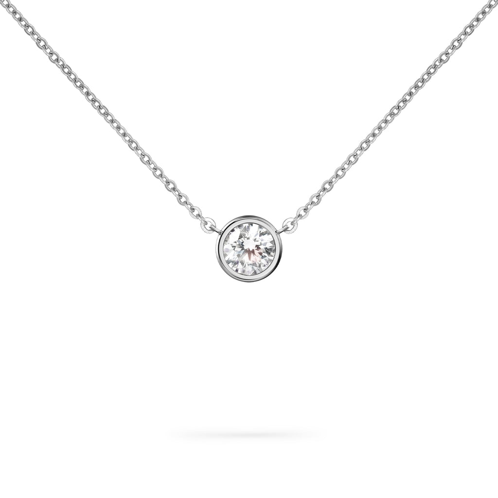 Jamestown Birthstone Solitaire Necklace in 14k Gold