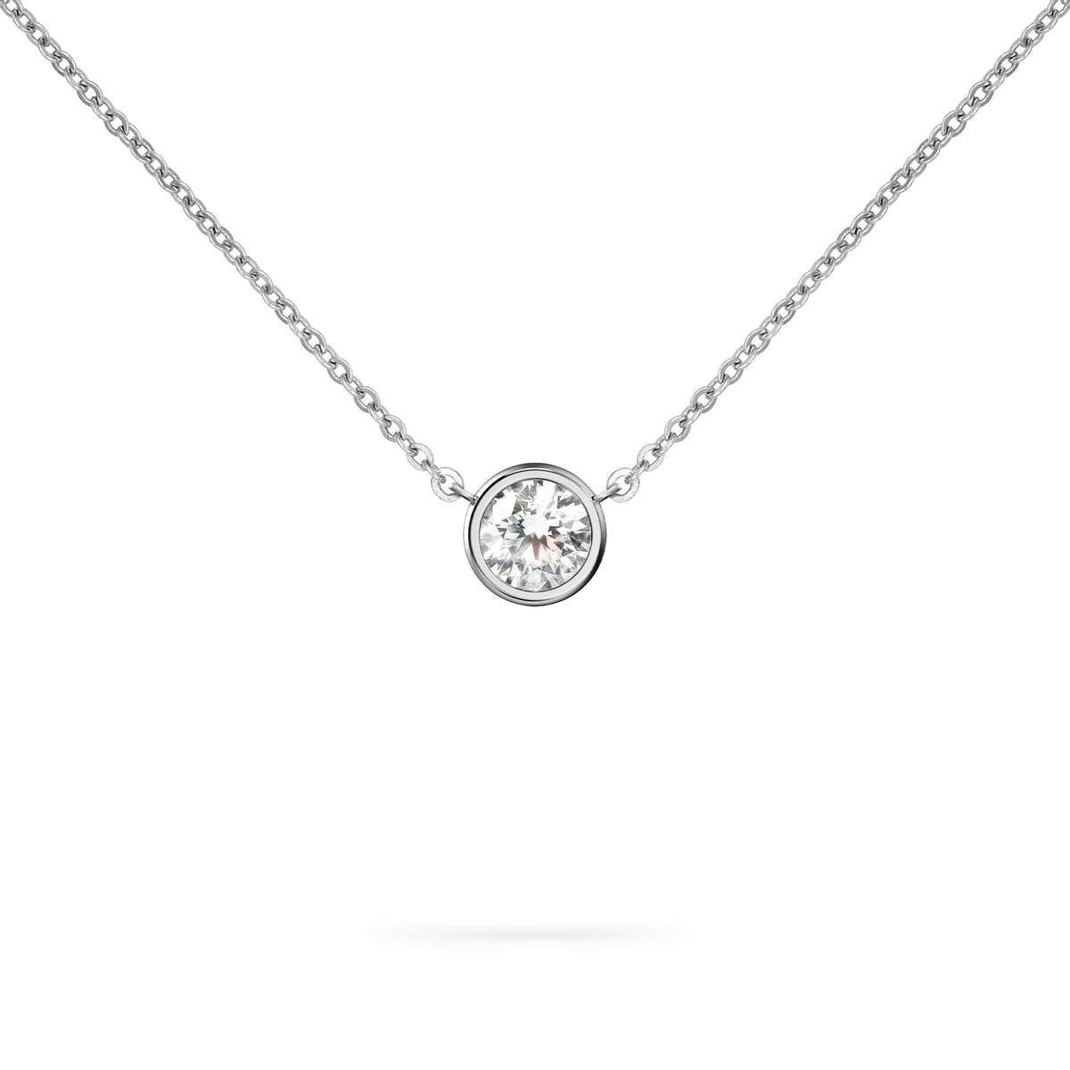 Jamestown Birthstone Solitaire Necklace in 14k Gold