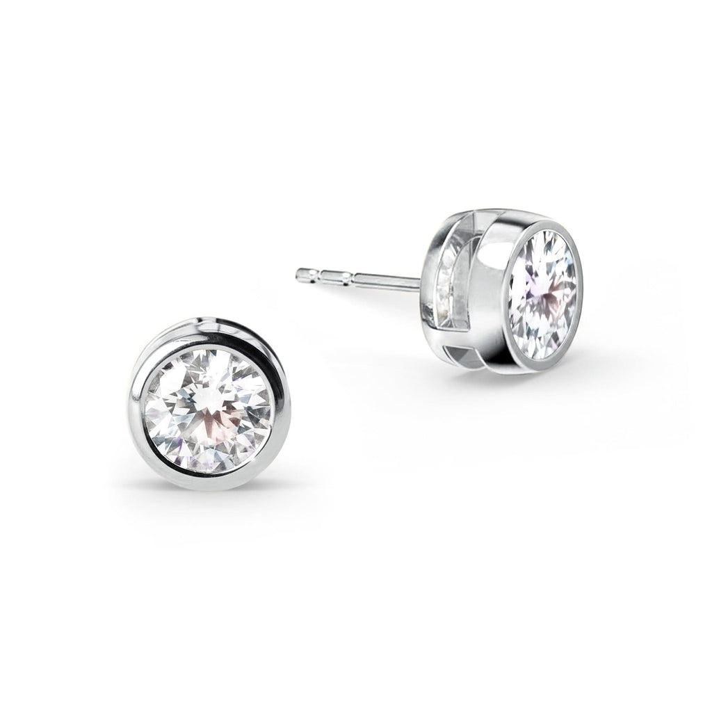 Jamestown Birthstone Stud Earrings in 14k Gold