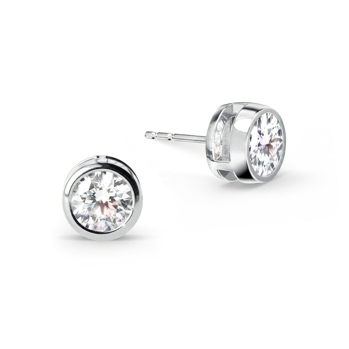 Jamestown Birthstone Stud Earrings in 14k Gold