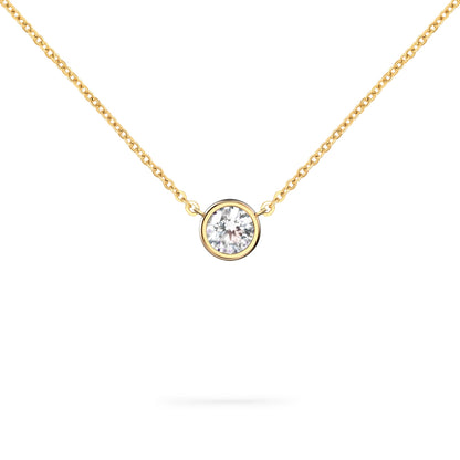 Jamestown Birthstone Solitaire Necklace in 14k Gold