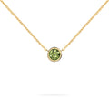 Jamestown Peridot Solitaire Necklace in 14k Gold (August)
