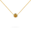 Jamestown Citrine Solitaire Necklace in 14k Gold (November)