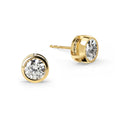 Jamestown White Topaz Stud Earrings in 14k Gold (April)