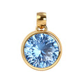 Jamestown Aquamarine Pendant in 14k Gold (March)