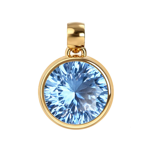 Jamestown Aquamarine Pendant in 14k Gold (March)