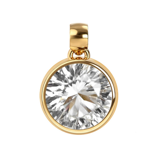 Jamestown White Topaz Pendant in 14k Gold (April)