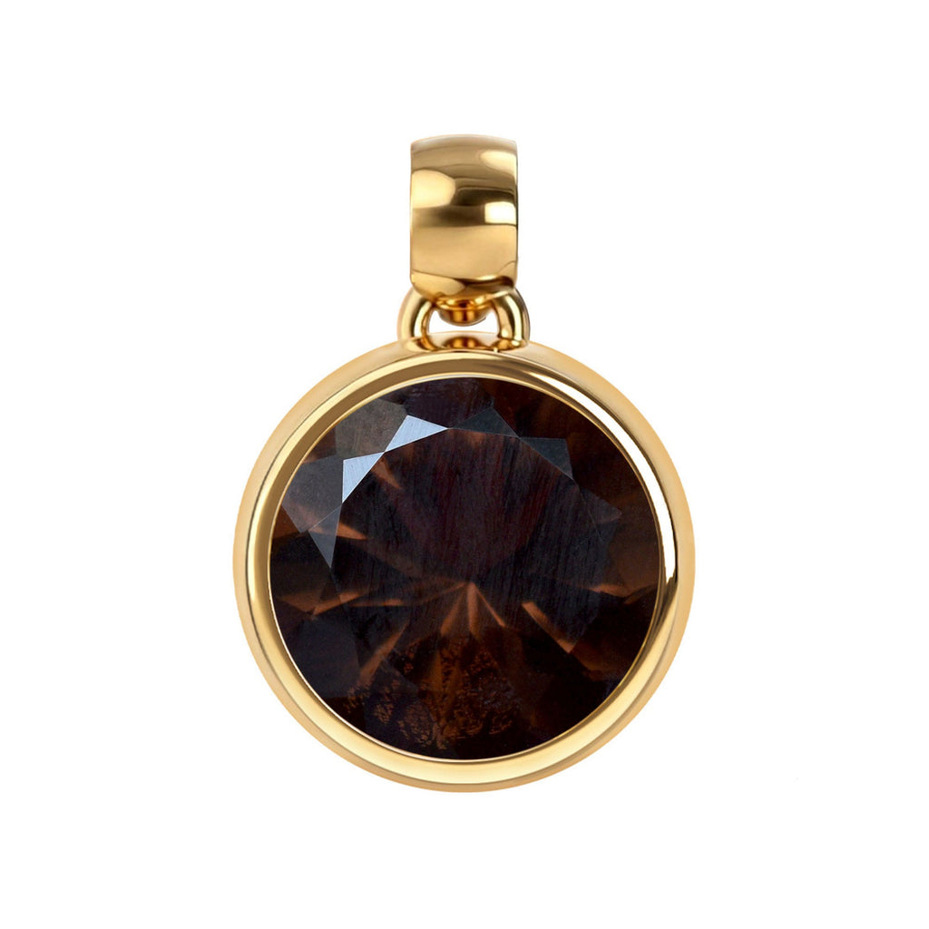 Jamestown Smoky Quartz Pendant in 14k Gold (November)