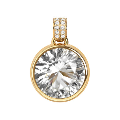 Jamestown Birthstone Pendant with Diamond Bail in 14k Gold