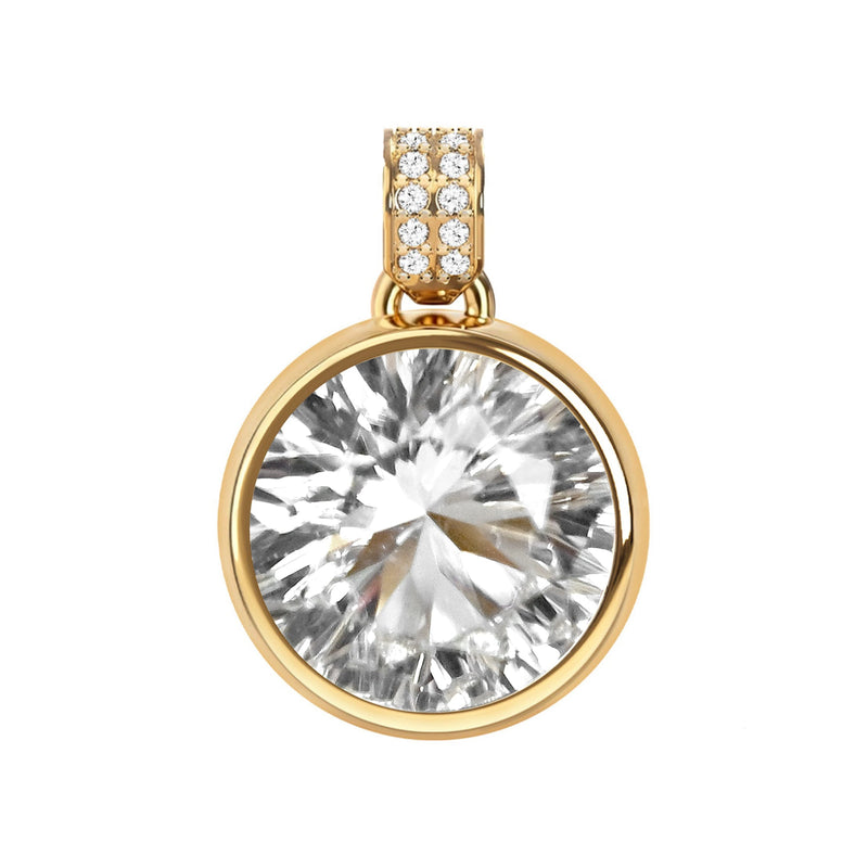 Jamestown Birthstone Pendant with Diamond Bail in 14k Gold