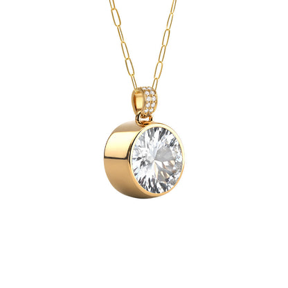 Jamestown Birthstone Pendant with Diamond Bail in 14k Gold