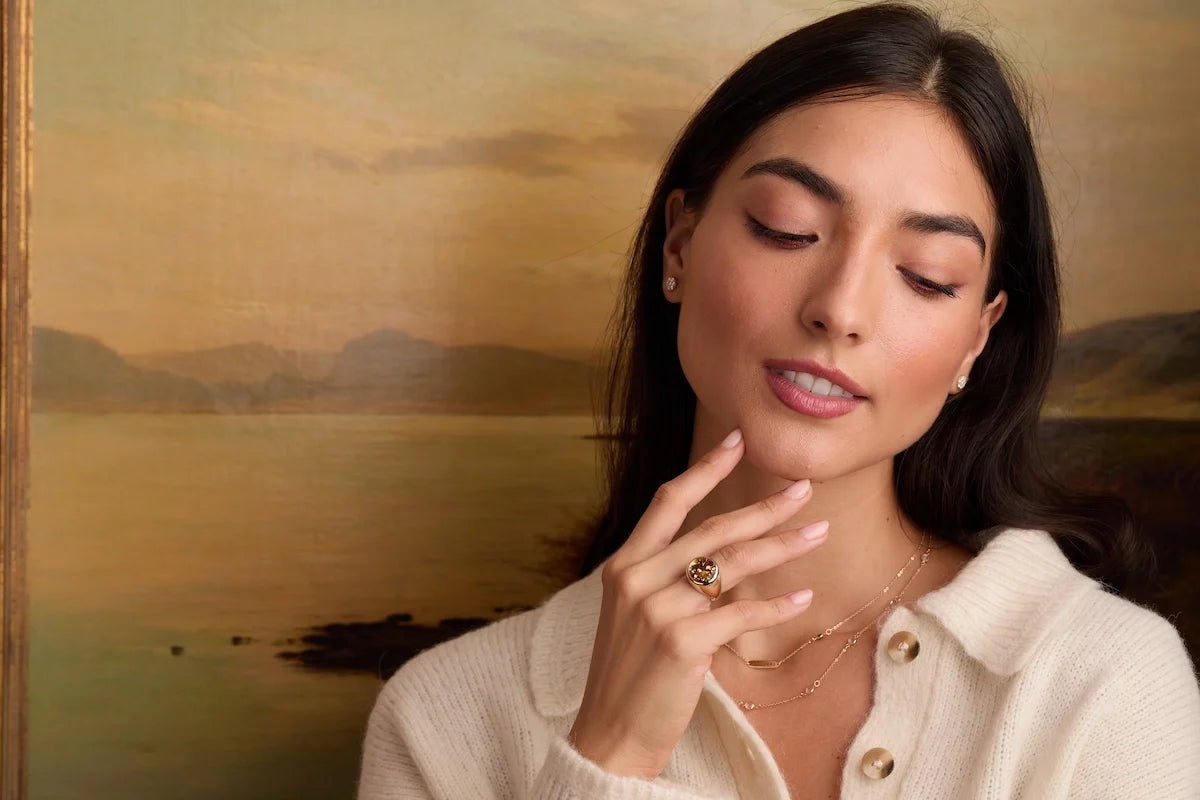 Jamestown Citrine Ring in 14k Gold (November)