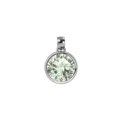 Jamestown Green Amethyst Pendant in 14k Gold (February)