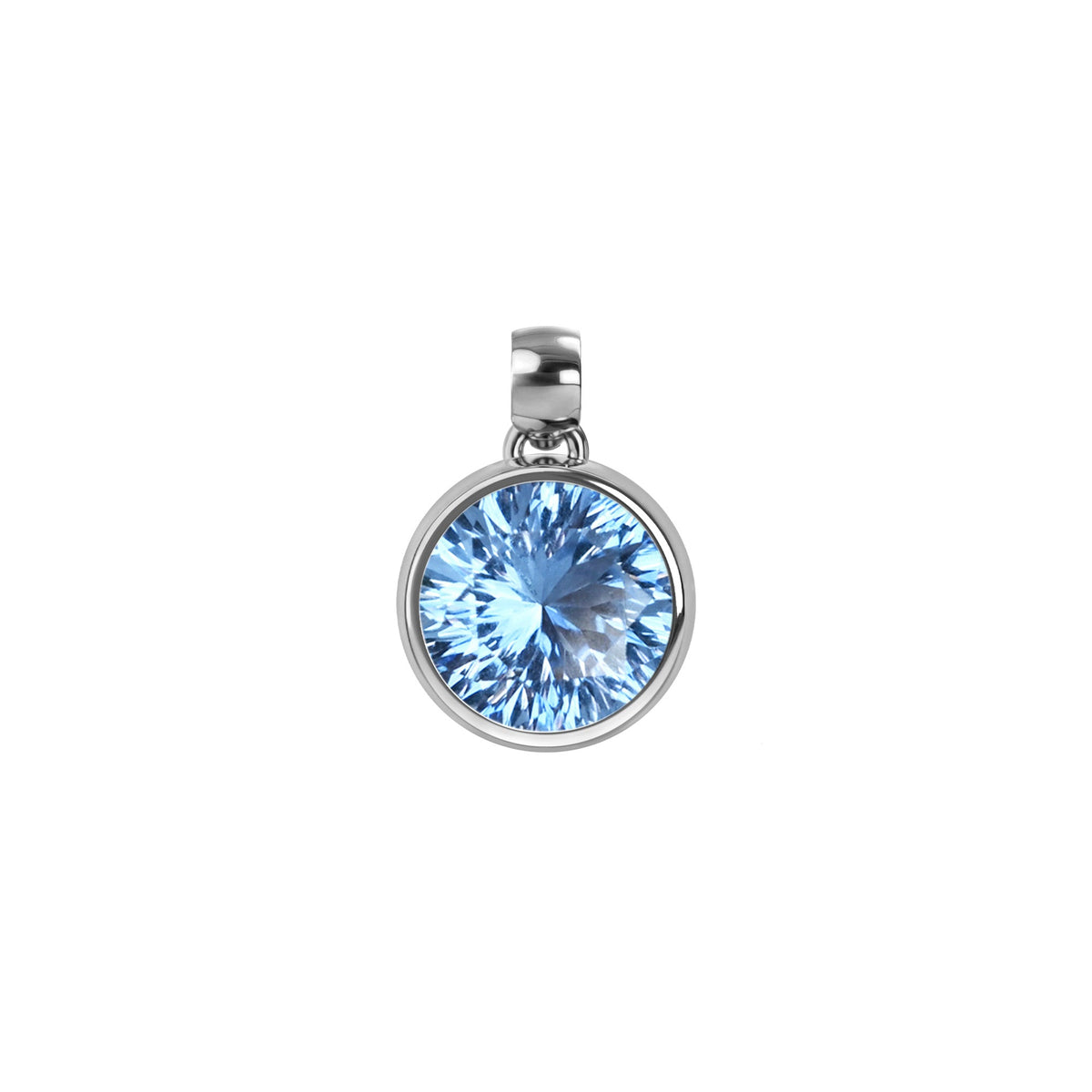 Jamestown Aquamarine Pendant in 14k Gold (March)