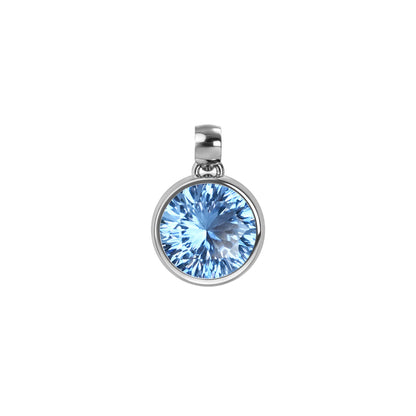 Jamestown Aquamarine Pendant in 14k Gold (March)