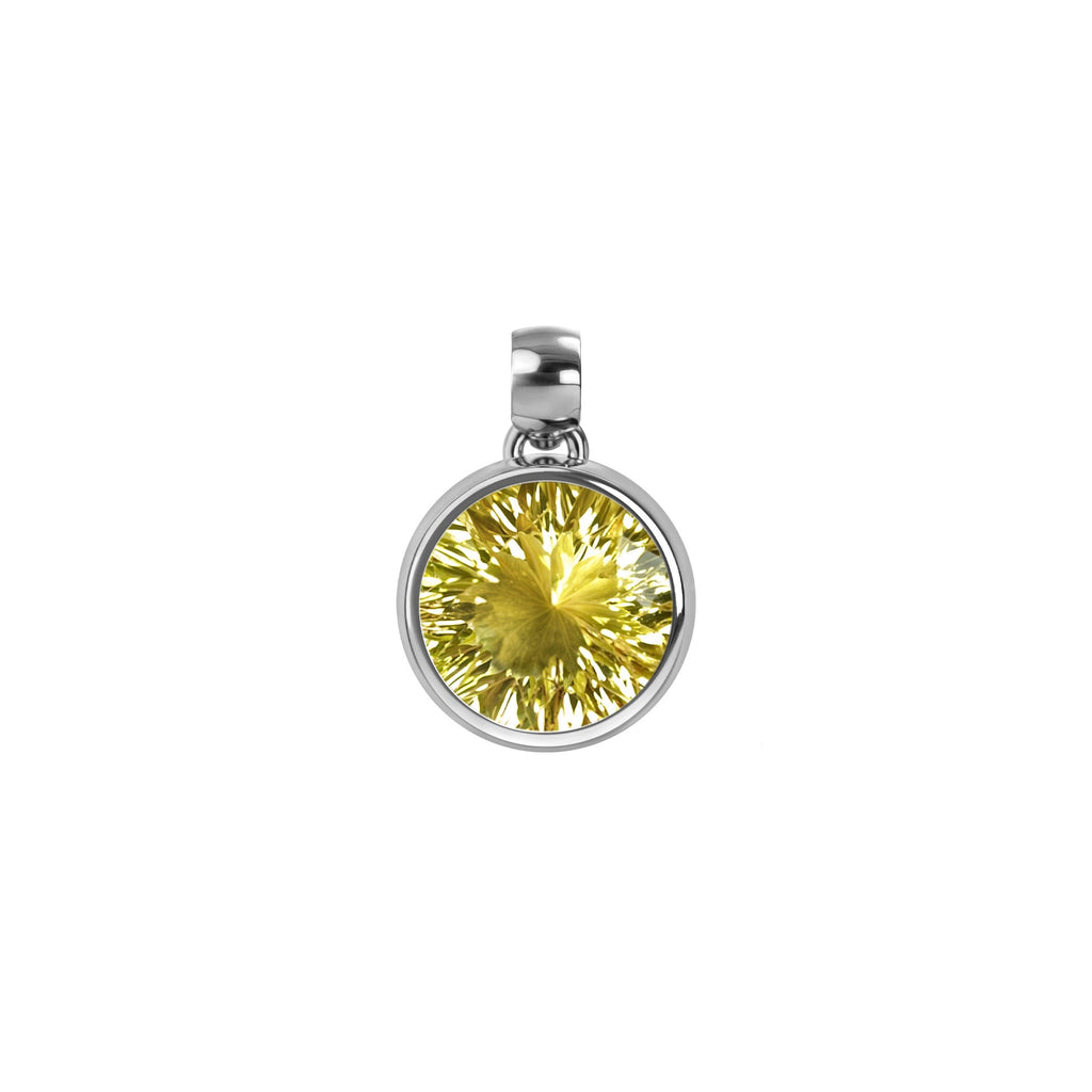 Jamestown Lemon Verbena Quartz Pendant in 14k Gold (August)