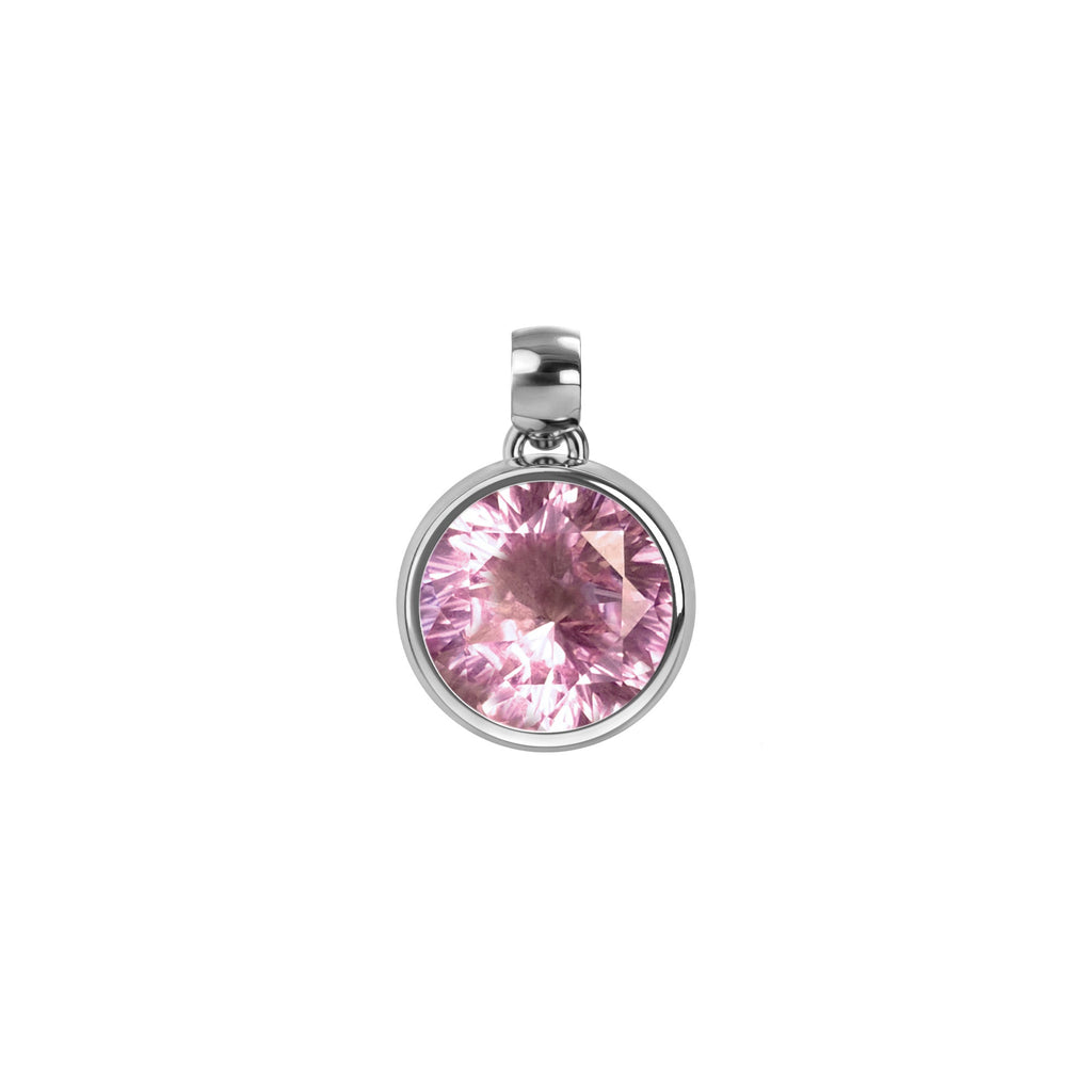 Jamestown Pink Sapphire Pendant in 14k Gold (October)