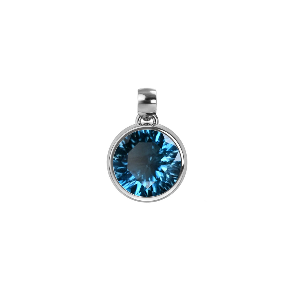 Jamestown Atlantic Blue Topaz Pendant in 14k Gold (December)