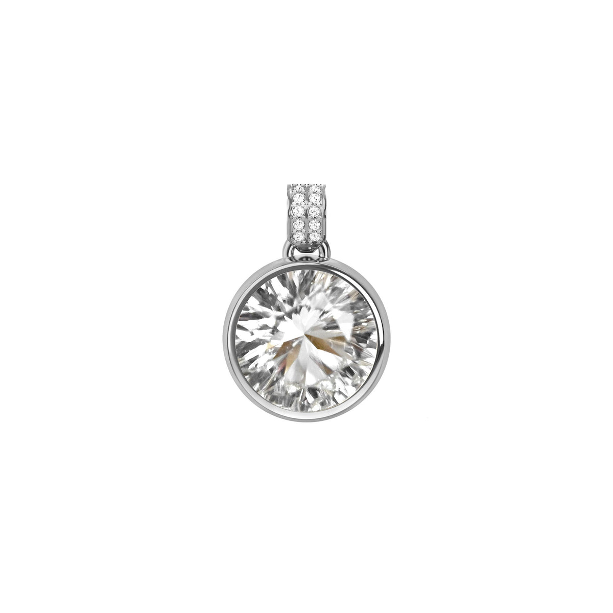 Jamestown Birthstone Pendant with Diamond Bail in 14k Gold